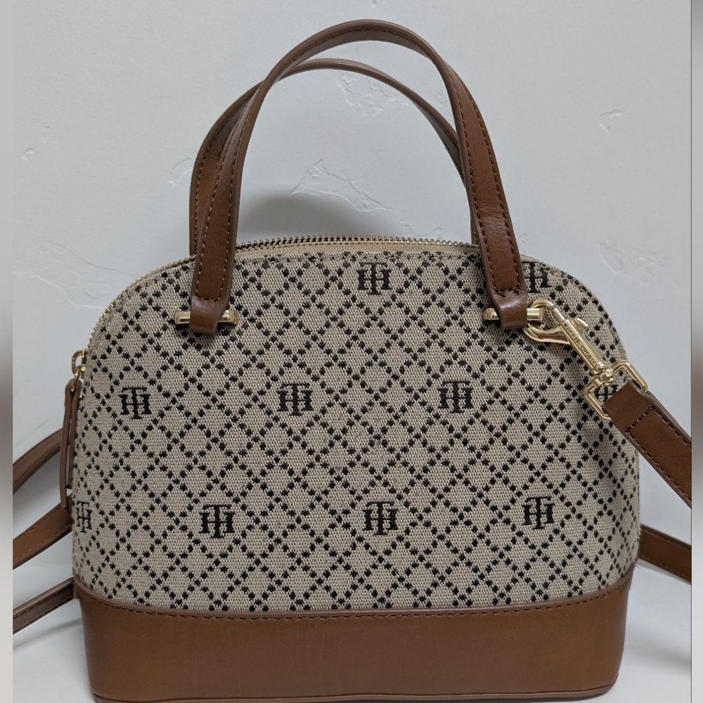 Tommy Hilfiger Brown and Cream Women's Bag